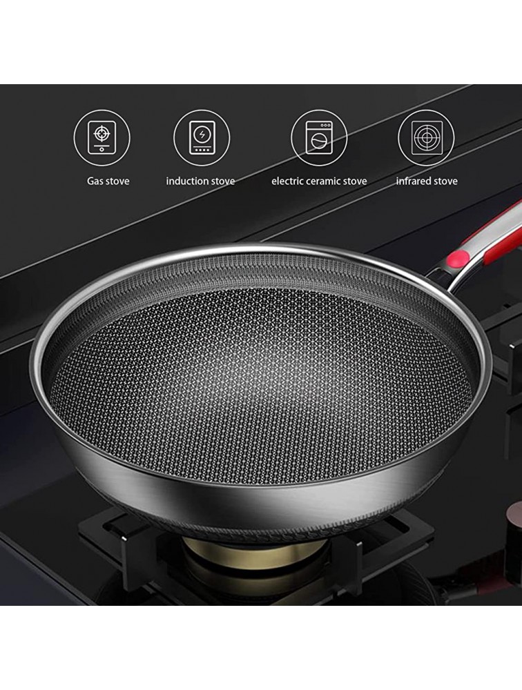 Chef's Classic Stainless Steel Non-stick Frying Pan Professional Cooking Pan Non-stick Frying Pan 11x1.5 inches - B00GUJ19R
