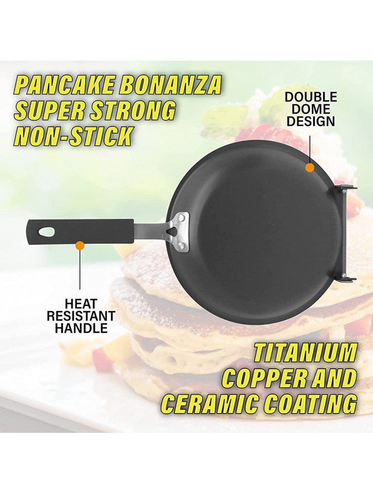 Gotham Steel Double Pan – Nonstick Copper Easy to Flip Pan with Rubber Grip Handles for Fluffy Pancakes Perfect Omelets Frittatas French Toast and More! Dishwasher Safe - BWHRDHZNA