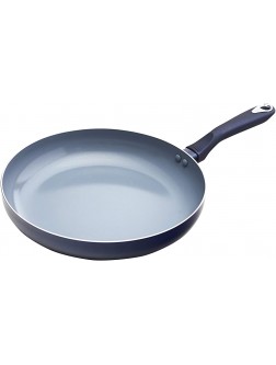 IMUSA USA Blue Ceramic Fry Pan with Soft Touch Handle 12 Inch 12" - BNIQ6M4Z6