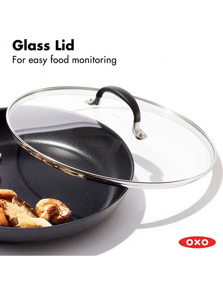 OXO Good Grips Hard Anodized PFOA-Free Nonstick 12 Frying Pan Skillet with Lid Black - B4WNU891I