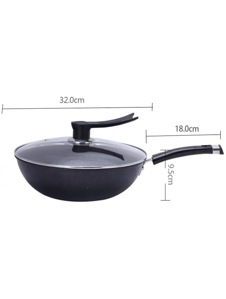 Pot Non-Stick Deep Sauté Chef Pan Dishwasher Safe Scratch Resistant with Easy Food Release Interior Stone & Beam Fry Pan With Lid Cooking - BASYQFIQS