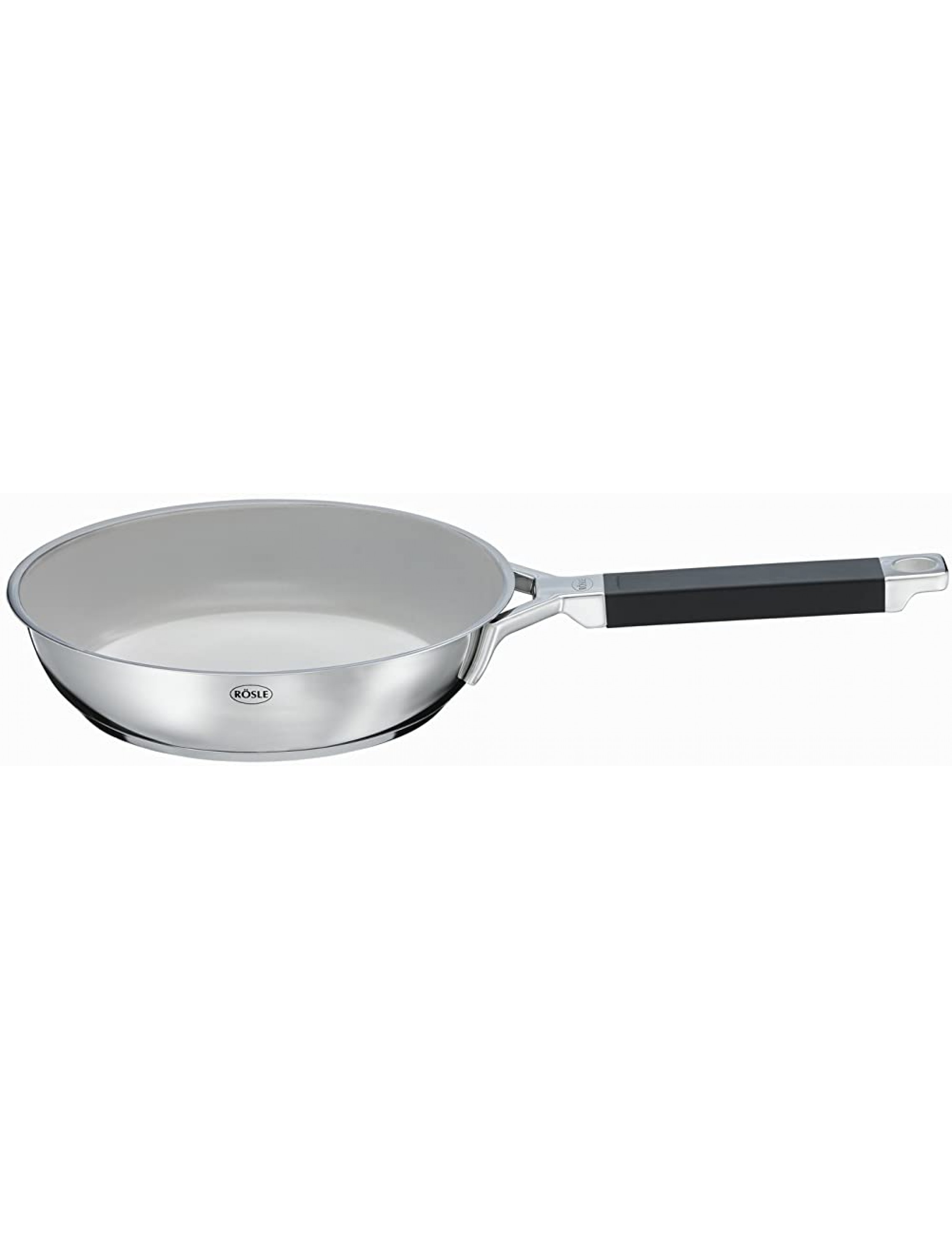 Rösle Silence Stainless Steel with Aluminum Core Cookware Chef Pan with Silicone Handle 9-inch - BMAJFL8LF