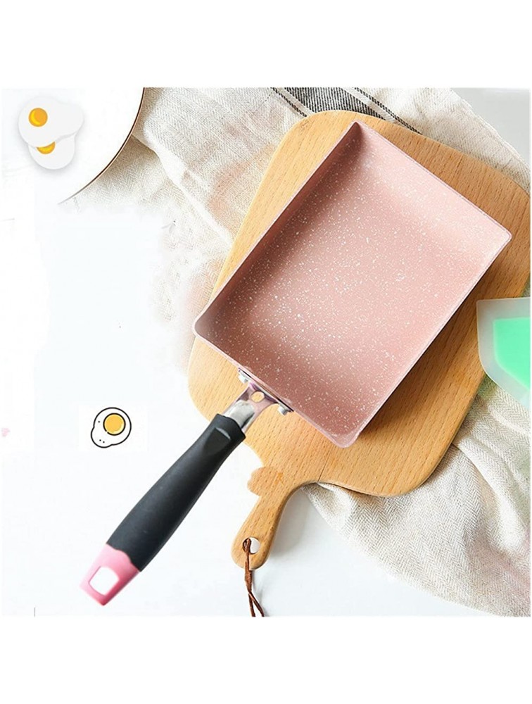 SHUOG 13X18Cm Japanese Style Tamagoyaki Frying Pan Non-Stick Pan Egg Rolls Pan Steak Frying Pans General Use Fit For Gas Induction Cooker Chef's Pans Color : Pink - BS9GIMZSA