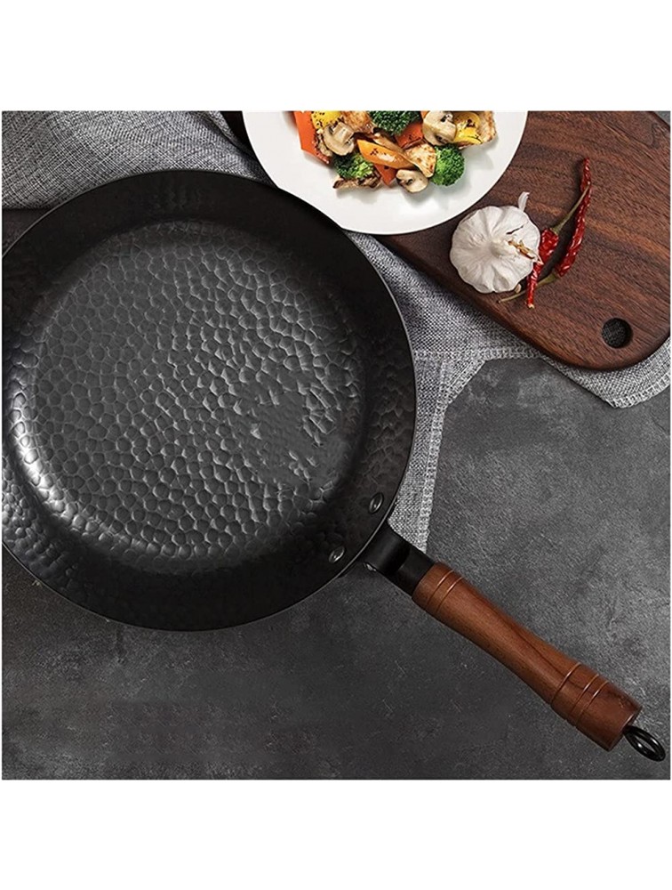 SHUOG Cast Iron Wok Non-coated Non-stick Pan Smokeless Fried Pan Cook Pots Kitchen Cookware Chef Pan Cooking Tools Chef's Pans Color : Black Sheet Size : 28 cm - BAH4FYMLV