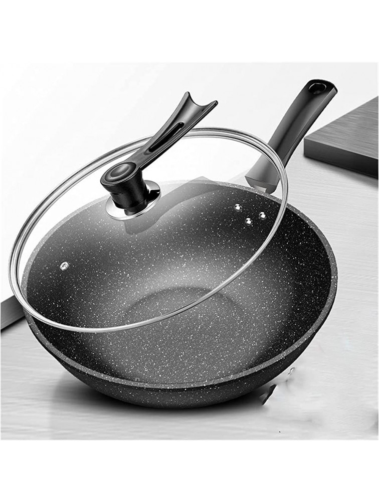 SHUOG Cookware Maifan Stone Wok Household Non-stick Wok Wok Gas Non-oily Fume Pan Induction Cooker Universal Iron Pan Wok Pan Cookware Chef's Pans Color : 32 cm without cover - BCLHR3RAC
