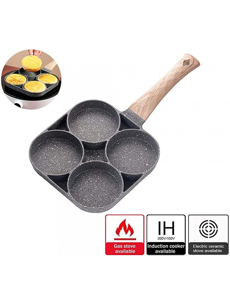 SHUOG Four-hole Frying Pan Non-stick Pancake Steak Pan Aluminum Alloy Egg Ham Pot Breakfast Cooking Pot Kitchen Tools Chef's Pans Color : 4 Hole - BN4STJ1VQ
