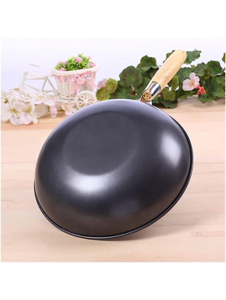 SHUOG Frying Pan High-end Home Non-stick 30cm Wooden Handle Traditional Wok Super Cost-effective Scrambled Eggs Pan-free Pan Wok Pans Chef's Pans Color : 30cm - BF70DQXGF