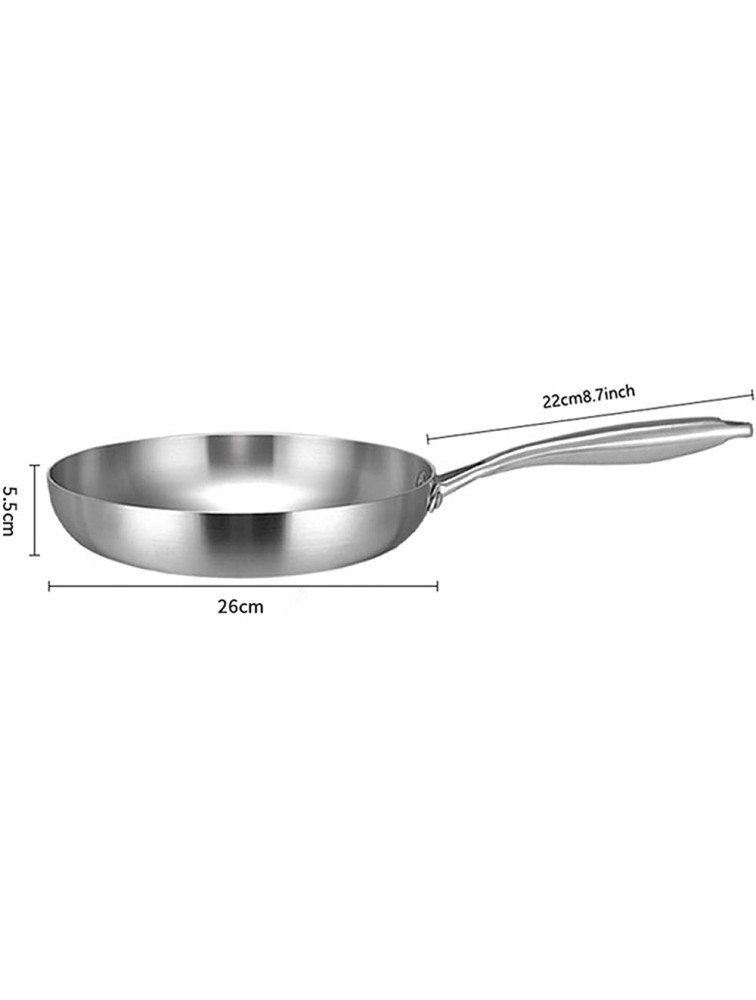 SHUOG Frying Pan,Stainless Steel Frying Pot 28 30cm Uncoated Household Wok Suitable Fit For Induction And Gas Hobs,Heat-Resistant Handle Chef's Pans Color : 28cm - BVO8TTCGW