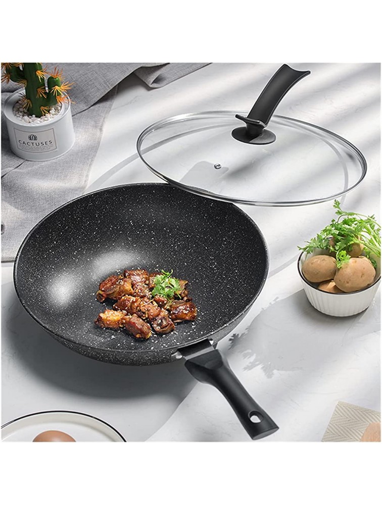 SHUOG Maifan Stone Non-Stick Frying Pan Durable Pot Multifunctional Household Heating Non-Oily Fume Frying Pan With Lid Kitchen Pans Chef's Pans Color : 24cm - BX36SMX8C