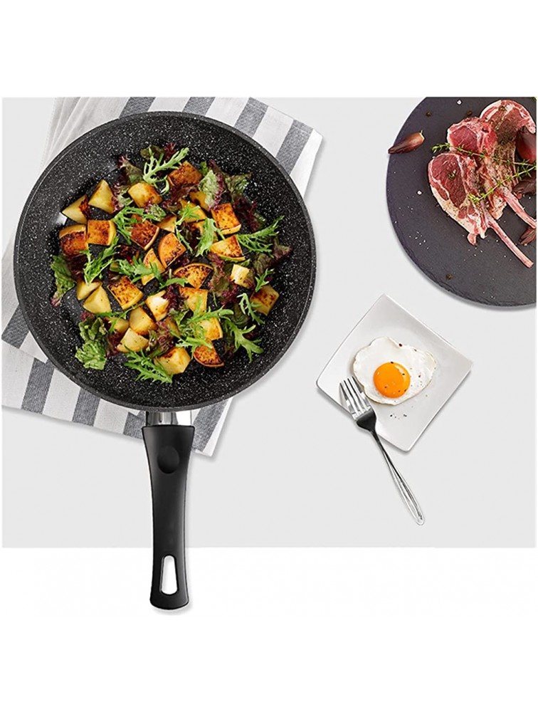 SHUOG Maifan Stone Non-Stick Frying Pan Durable Pot Multifunctional Household Heating Non-Oily Fume Frying Pan With Lid Kitchen Pans Chef's Pans Color : 24cm - BX36SMX8C