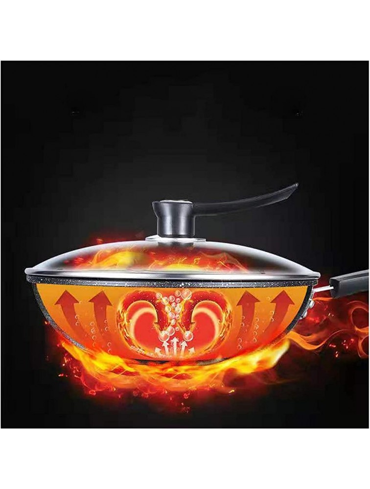 SHUOG Multi-function Non-stick Pan Gas Induction Cooker No Smoke Cooking Pancake Pan Pot Wok To Send Spatula Cookware Cast Iron Chef's Pans Color : 30cm - BU5OOW8ES