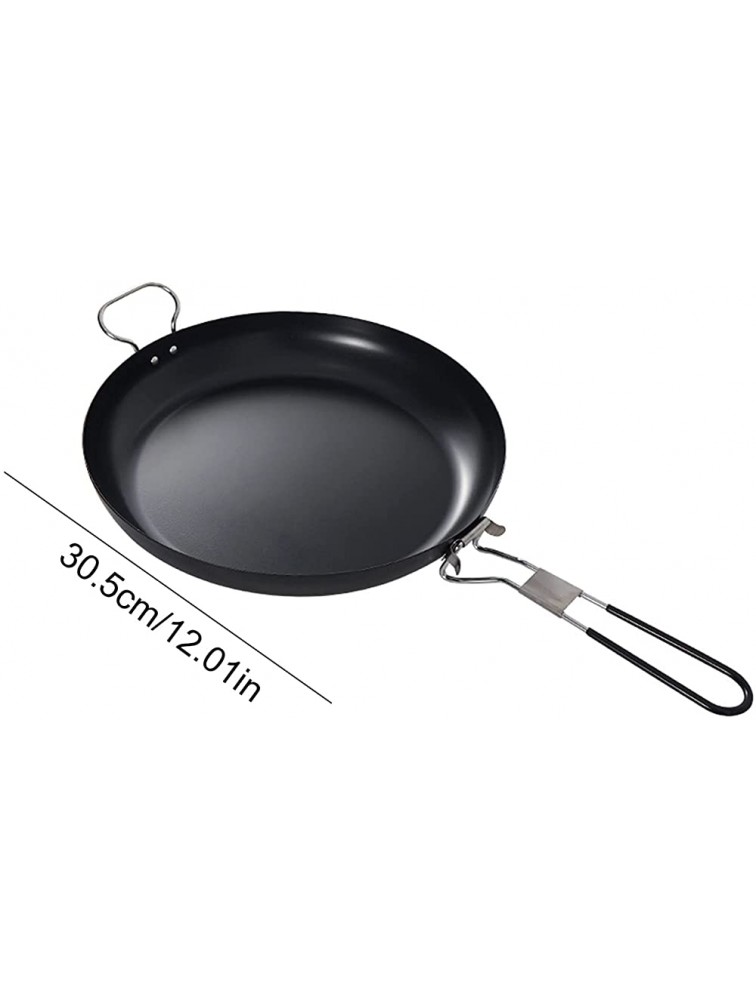 SHUOG Non-stick Coating Frying Pan Folding Portable Cooker Bakeware Tool Fit For Outdoor Camping Hiking Tableware Kitchen Accessories Chef's Pans Color : Large - B0SY5XZP2