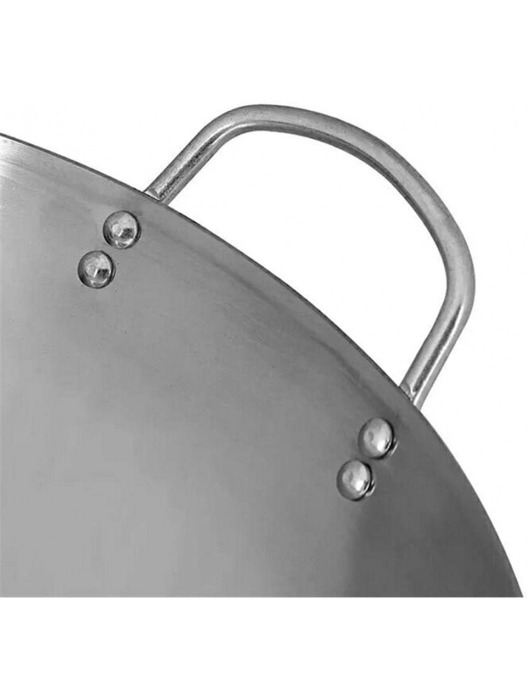 YCZDG Stainless Steel Non Coating Gas Induction Cooker Cooking Pot stew Pot Manual cookware Fry pan Handmade Restaurant Chef Hotel Size : 32CM - BRKHOD6SE