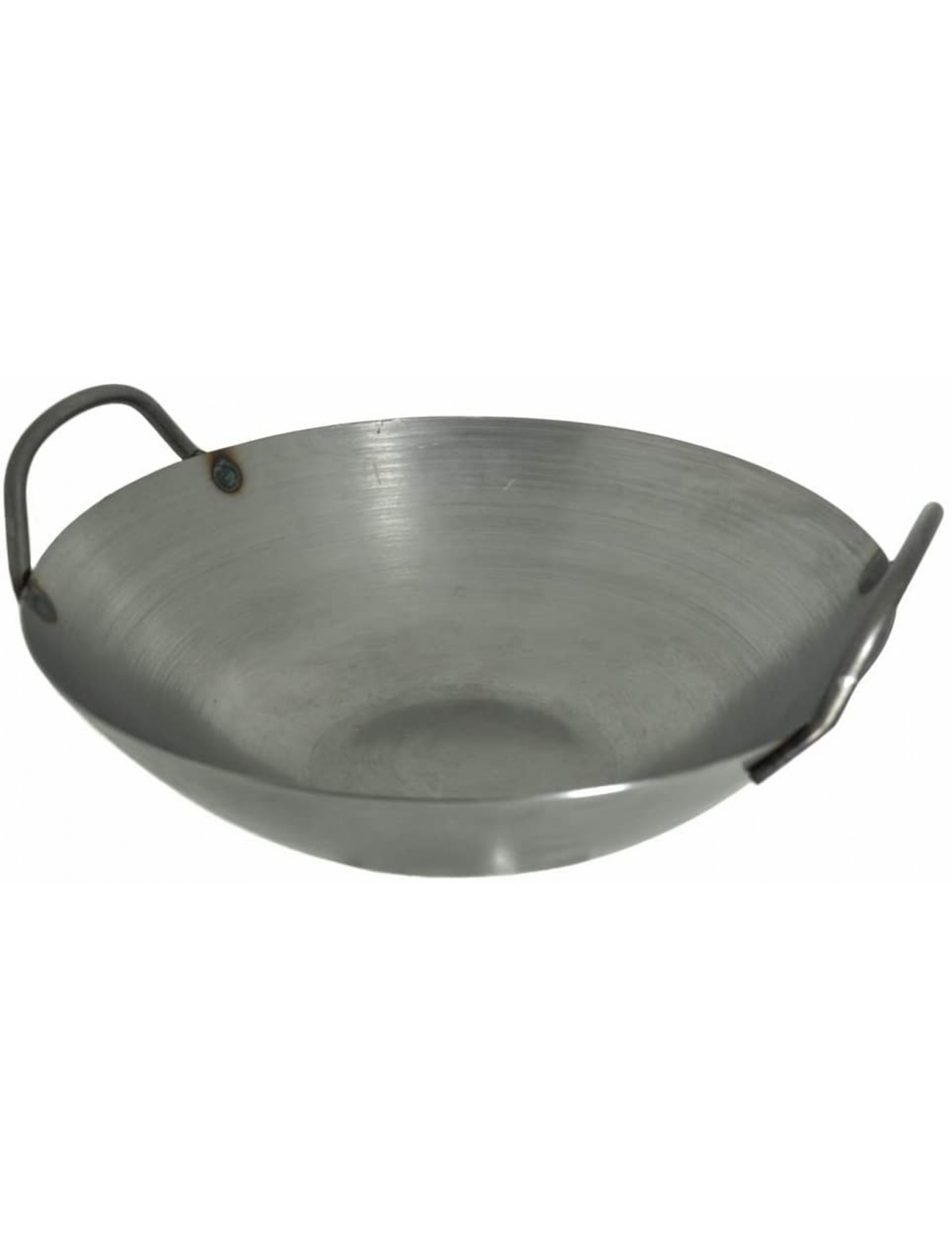 12 Inches Carbon Steel Flat Bottom Wok with Two Side Handle 14 Gauge Thickness USA Made - BK2EVHVZG