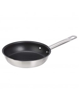 Commercial 8" Non-Stick Stainless Steel Aluminum-Clad Fry Pan with Non-Stick Coating - BR99NKAB6