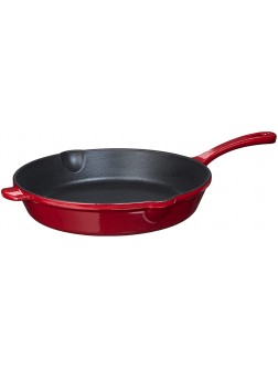 Cuisinart Chef's Classic Enameled Cast Iron 10-Inch Round Fry Pan Cardinal Red - BBSQ49ZR5