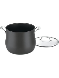Cuisinart Contour Hard Anodized 12-Quart Stockpot with Cover,Black & 644-24 Chef's Classic Nonstick Hard-Anodized 6-Quart Stockpot with Lid,Black - B38ZCBEW5