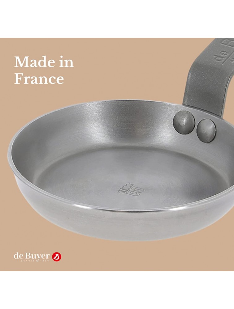 de Buyer Mineral B Egg Pan Nonstick Frying Pan Carbon and Stainless Steel Induction-ready 4.75 - BBH7H4QDD