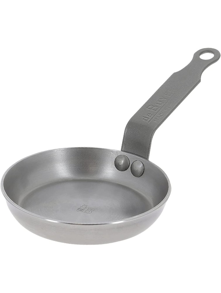 de Buyer Mineral B Egg Pan Nonstick Frying Pan Carbon and Stainless Steel Induction-ready 4.75" - BBH7H4QDD