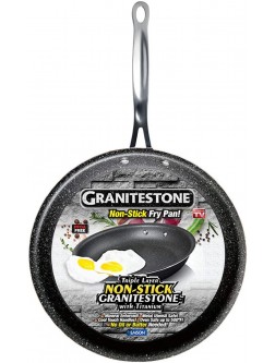 Granitestone Super Non-stick and Scratchproof No-warp Oven-Safe and Dishwasher Safe Mineral-enforced Frying Pans With "Stay-Cool" Handles PFOA-Free As Seen On TV 8-inch - B6L54FPTJ