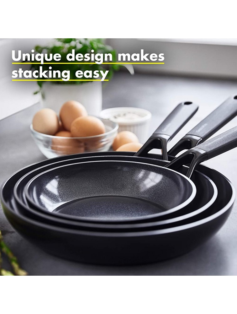 GreenPan SmartShape Healthy Ceramic Nonstick 8 Frying Pan Skillet PFAS-Free Induction Dishwasher Safe Black - B4A7RTEKZ