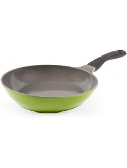 Neoflam PerfecToss 11'' Ceramic Nonstick Frying Pan for Skillet Omelette with Soft Touch Handle PFOA-Free Dishwasher Safe Chef's Wok 2lbs 1 Set Avocado Green - BYMC2EGWU