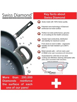 Swiss Diamond Nonstick Fry Pan with Lid 10.25" - BNE9QSMBE