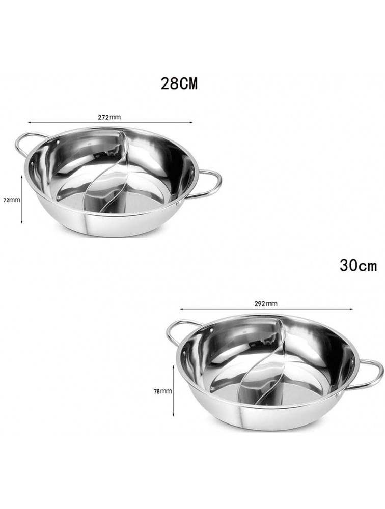 CHXIHome 28 30cm Hot Pot Twin Divided Cookware Hot Pot Ruled Compatible Soup Stock Pots Gas Stove Electric Hot Pot Soup Stock Pot28cm - BK1JHK2AF