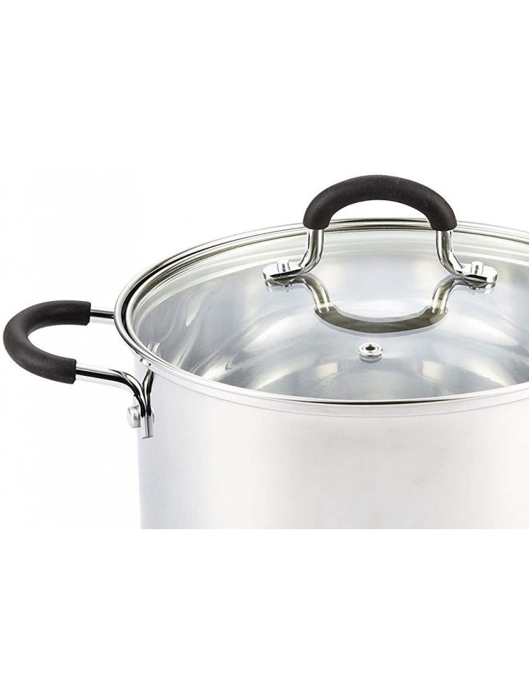 Cook N Home 00335 Stainless Steel Saucepot with Lid 20-Quart Stockpot Qt Silver - BH4MFB7KE