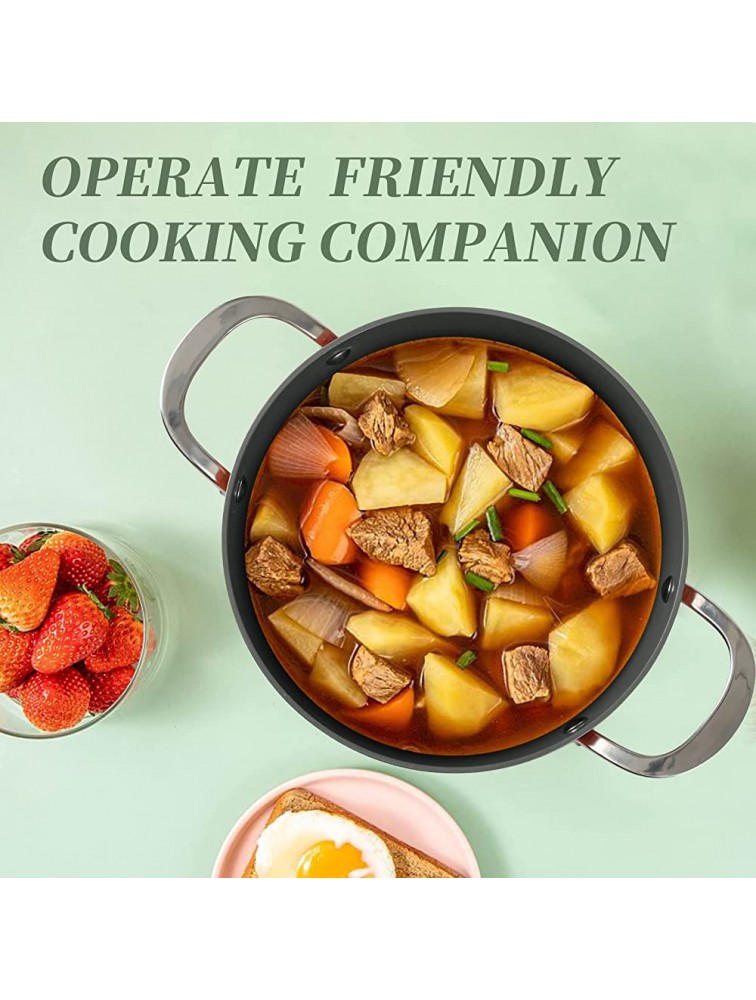 Flamingpan 5.5 Quart Nonstick Stock Pot Ceramic CoatingStockpot Casserole Oven Safe & Easy to Clean,Stock Pot Suitable for Any Cooktop & Dishwasher,Durable for Using Pot for Kitchen & Dinning - BNRRMYIEG