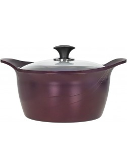 PurpleChef "Jumbo Pot" 7 Quart Nonstick Stock Pot Cookware w  Lid. INDUCTION COMPATIBLE - BO617TNUO