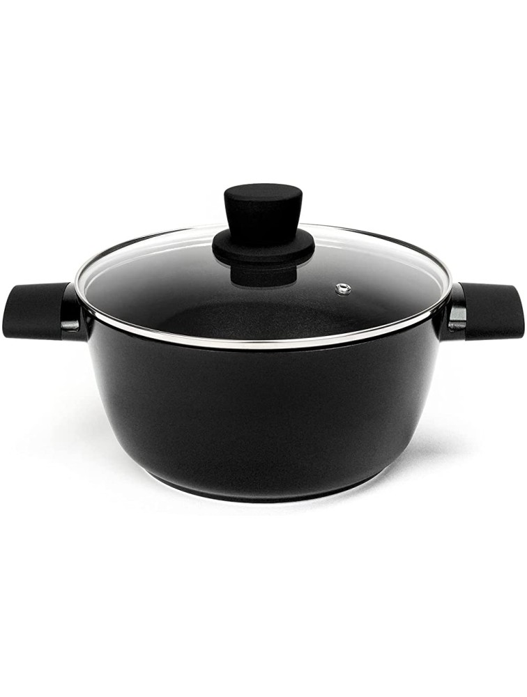 Sakuchi Nonstick Stock Pot Induction Cooking Soup Pot with Lid 4.5 QT Black - BCFUP8CYN
