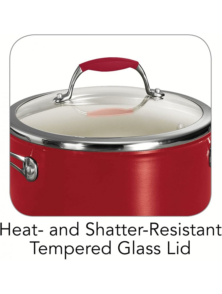Tramontina Deluxe Covered Stock Pot Ceramic 6-Quart Metallic Red 80110 065DS - BVDJMU3AF