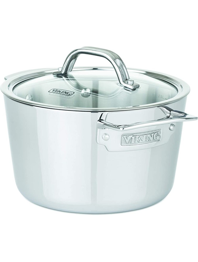 Viking Contemporary 3-Ply Stainless Steel Soup Pot 3.4 quart Silver - BS3DRQ704
