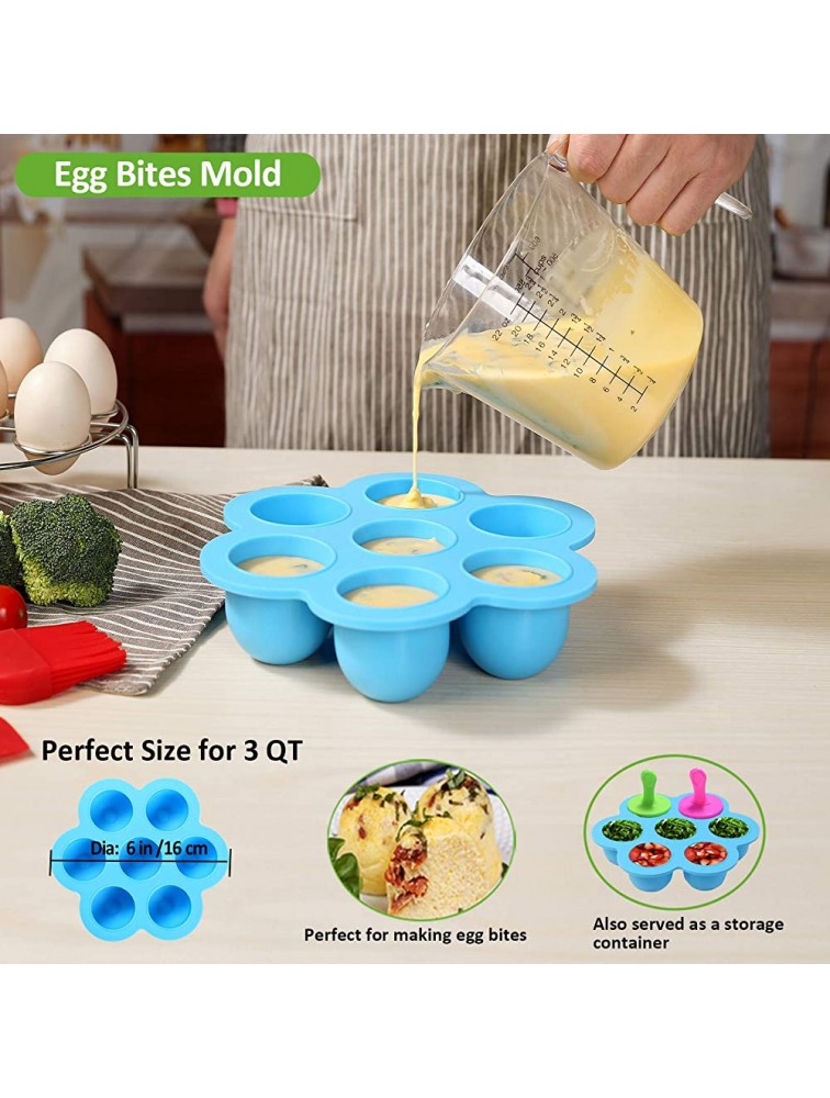 3 Quart Pressure Cooker Accessories Compatible with Instant Pot 3 Qt Only Steamer Basket Glass Lid Silicone Sealing Rings Egg Bites Mold Egg Steamer Rack and More - B6EV9AIT6