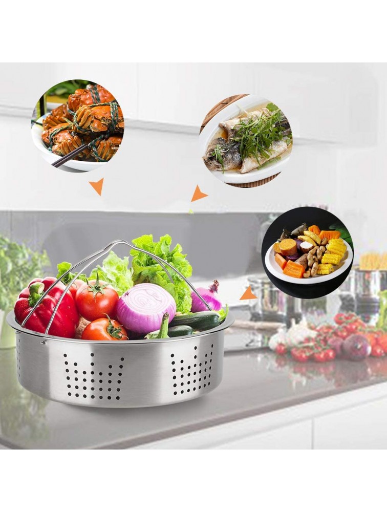 Accessories Set Compatible with 8 Quart Instant Pot Only with Sealing Rings Tempered Glass Lid and Steamer Basket. - BCPTZ52V3