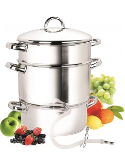 Cook N Home 28cm 11-Quart Stainless Steel Fruit Juicer Steamer Multipot Silver - BMSNBUI2U