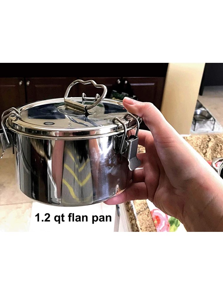 EasyShopForEveryone Stainless Steel Flan Mold 38 oz Ergonomic Handle for Easy Lifting Compatible with Instant Pot 3 qt [6qt 8qt avail] Pot in Pot Cooking Bakeware Pressure Cooker Accessories - BEPTFXO1F