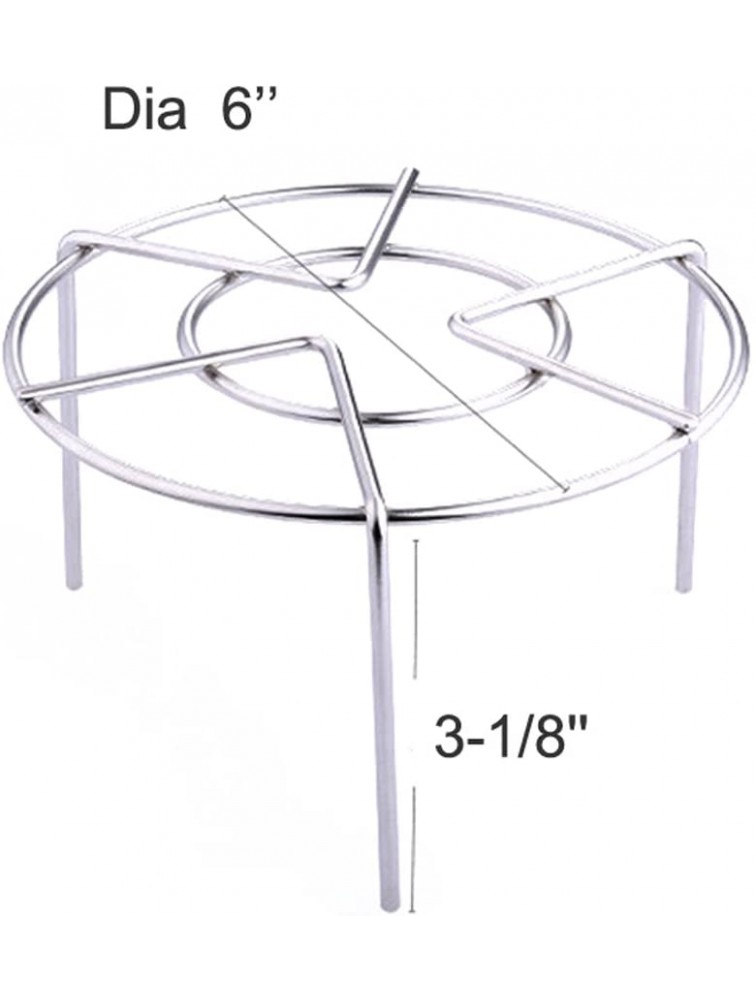 Guestway Pressure Cooker Trivet Pot Pan Cooking Stand Food Vegetable Crab Tall Wire Heavy Duty Stainless Steel Steaming Rack Cookware Higher Silver - B0IYRS8BO
