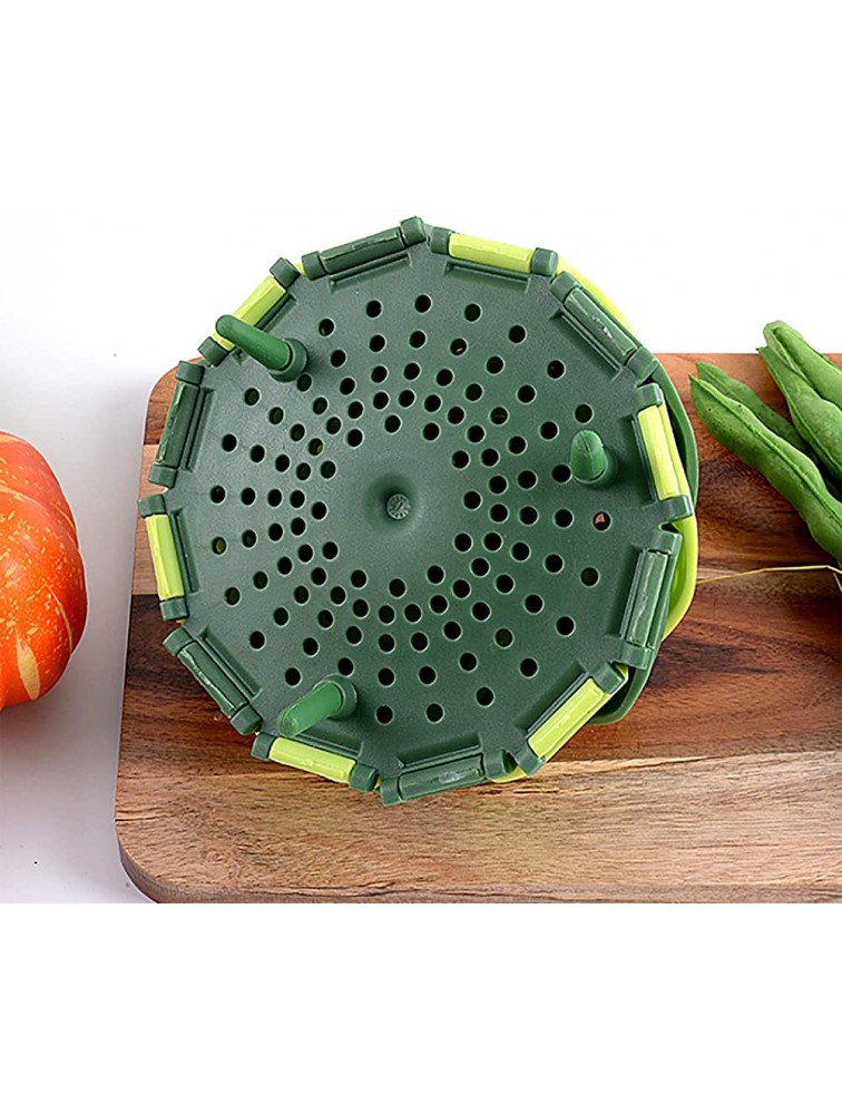 Lotus Steamer Basket for vegetable and food Mini Bakset Steamer Folding Steamer,Green,non-scratch BPA-Free Good Gift - BNA87EPVO
