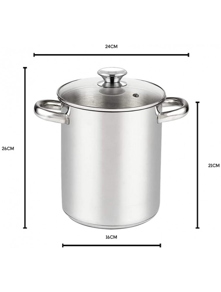 Vegetable Steamer Pot with Basket,Stainless Steel Asparagus Steamer with Glass Lid 4.2L - BHRN8EF84