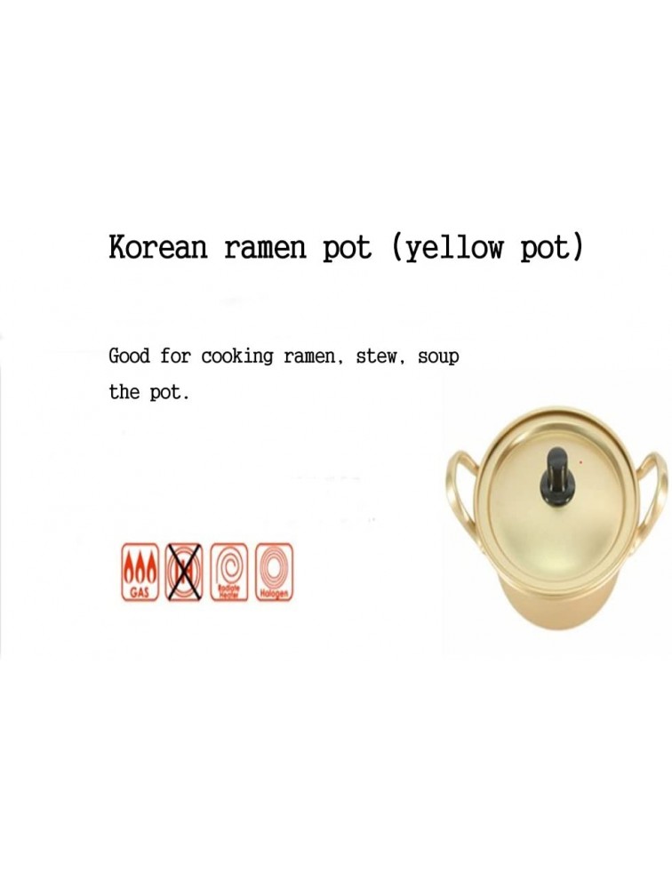 Easy Korean Ramen Noodle Pot Yellow Pot for Shin Ramen & Instant Noodle Ramen #6. 9.5 inch 24cm - BA7MBZK59