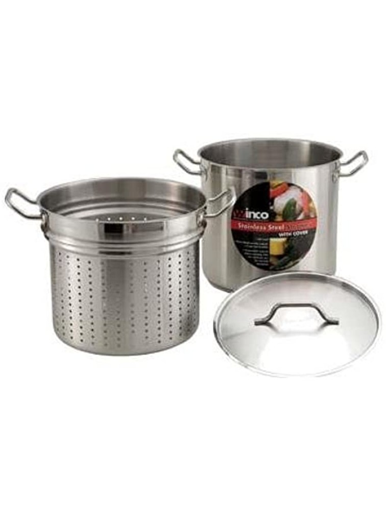 Stainless Steel 8-Qt Master Cook Steamer Pasta Cooker With Cover 5 mm aluminum - BPB7HHVDX