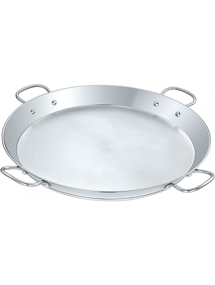 CONCORD Premium Stainless Steel Paella Pan with Heavy Duty Triply Bottom 20" 50 CM - B745RP4X3