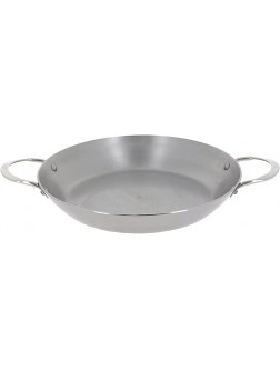 de Buyer Mineral B Paella Pan Nonstick Pan with Two Handles Carbon and Stainless Steel Oven Safe and Induction Ready 15" X 10.25" - BUAC1NPHT