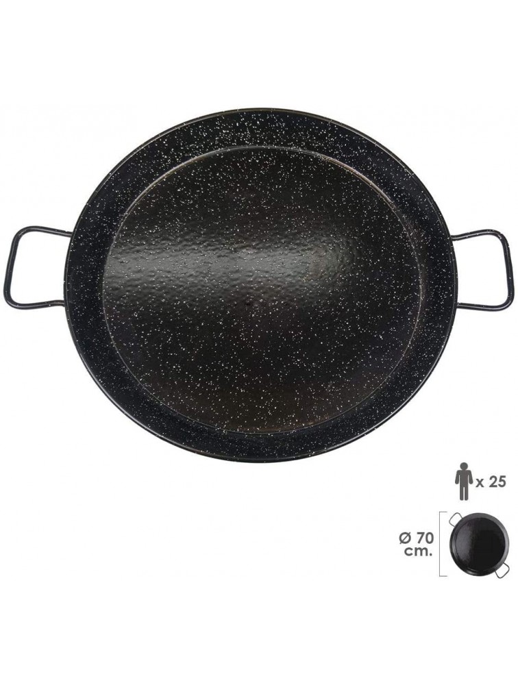 La Ideal Polished Steel Paella Pan 27 1 2-Inch Gray Red - BHTY8A9PZ