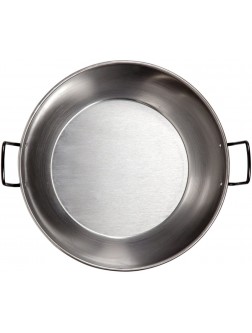La Valenciana 60 cm Polished Steel Frying Pan with 2 Handles Black - BLAP477J0