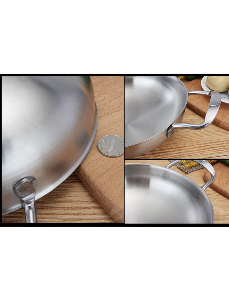 Newmind Spanish Style Paella Pan Seafood Stainless Steel Korean Fried Chicken Rice Cooker Kitchen Cooking Tools Camping Outdoor Silver 20cm - BRM6KZ882
