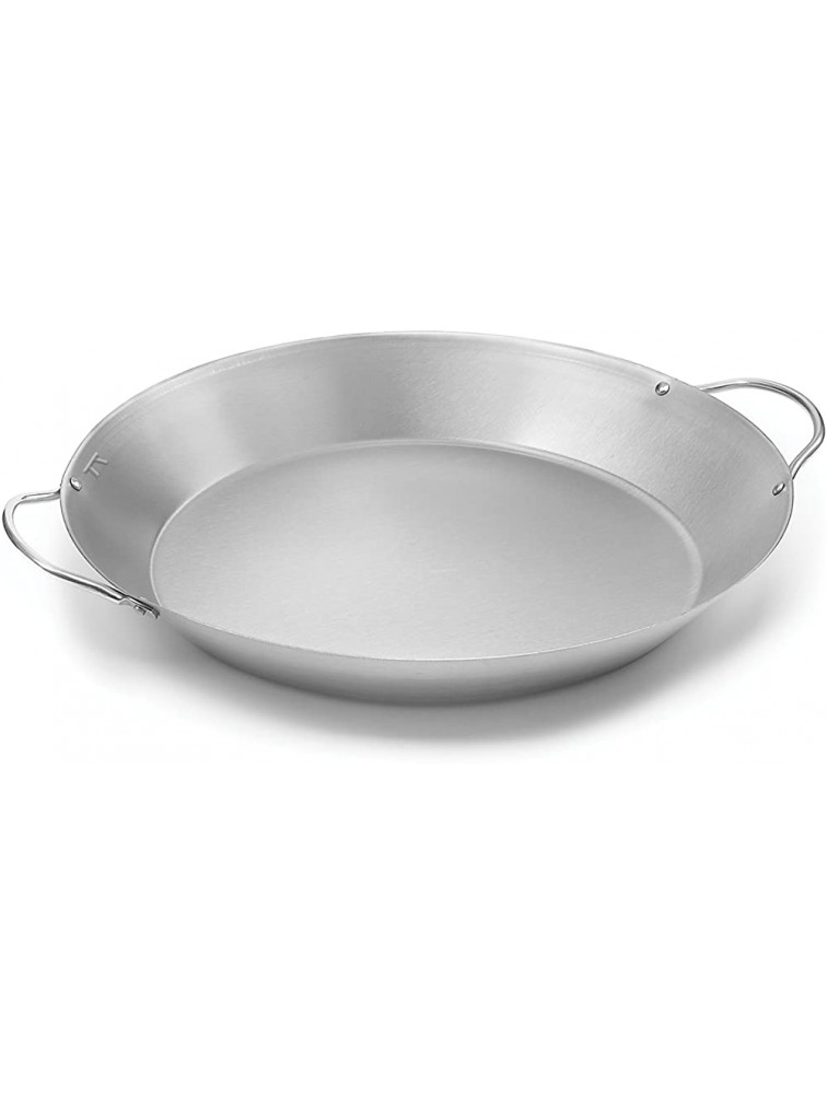 Outset Stainless Steel Paella Pan 16.5 x 14 x 2 inches Metallic - B4SVABT55