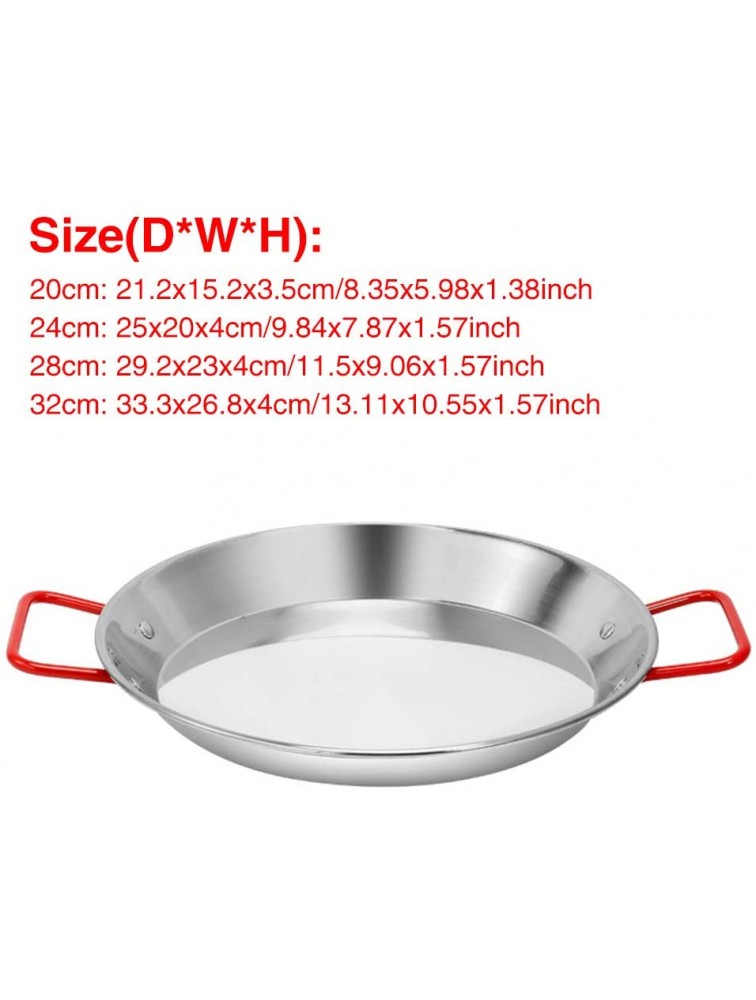 Paella Pan Stainless Steel Cooking Pan with Double Ear Non-Stick Restaurant Grade Paella Pan for Home Kitchen - BE8R6KNFY